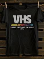 Retro VHS Vintage s TShirt Soft  Cotton Short Sleeve VHS Cassette Tape Graphic with  harajuku vintage  tops S