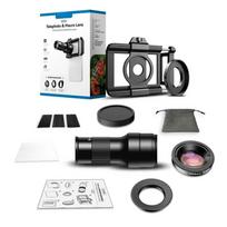 2-in-1 6X TM6 Telephoto Lens + 150mm Macro Lens with Mobile Mobile Phone Telephoto Macro Mobile Phone Lens Kit Phone Card Holder