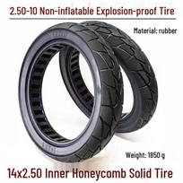 14  Kietas padangos elektriniams paspirtukams - 14x2.50 Medaus koriaus amortizacija, Tuščiavidurė, Sprogimui atspari, 2.50-10 14x2.50 Hollow Solid Tire