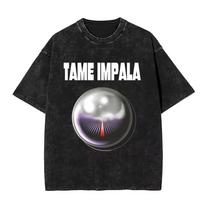 Washed Vintage Tame Impala Graphic Print Tshirts Mens Clothing Pop Rock Band Tshirt Men Women Fashion Retro T Shirt M