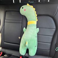 Minkšta pliušinė vienaragio ir dinozauro saugos diržo apsauga automobiliui - Kūrybinga pagalvėlė-prilaikiklis, patogus peties paminkštinimas padidintam saugumui, puiki dovana poroms gray