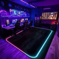 2D Žaidimų Fluorescencinis Šaunus Kilimas Spalvoti Dūmai Neslystantis Žaidimų Kambario Plotas Kilimas Tinkamas Idealiai Erdvei Žaidėjams 40x60cm blue