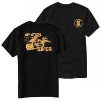 US Naval Fly Dive Aviation Diver TShirt New 100 Cotton ONeck Summer Short Sleeve Casual Unisexs Tshirt Size S3XL S black