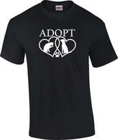 Adopt Dog Cat Rescue T-Shirt XL