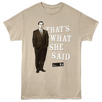 The Office TV Show Michael Scott That's What She Said Men's T Shirt S white