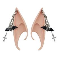 1pair Latex Elf Ears Cross Ear Cuff Jewelry Fairy False Ears  Role Play Style B