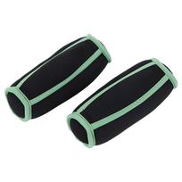 1 Pair Unisex Design Soft Dumbbells Breathable Wrist Support Weights Hand Weights Set  Jogging 1 LB 0.45 KG x 2 žalia