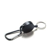 Creative Anti-Lost Keychain Easy Buckle ID Card Holder Key Ring Outdoor Sports Badge Reel sidabras
