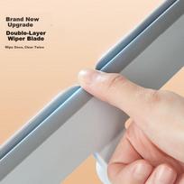 Wuyuehua Handheld Glass Cleaner, Multi-Functional Window Squeegee, Dual Squeegee Blades, Window Cleaning Tool for Screens And Windows