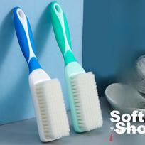 Zhengmiao Soft Bristle Shoe Brush, Multi-Functional Cleaning Tool, Gentle on Shoes And Mesh Surfaces, Blue + Green, Pack of Two