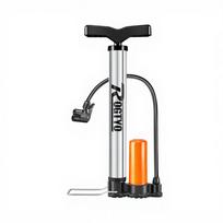 Bicycle Air Pump Universal Pressure Gauge for Electric Vehicles Cars Stainless Steel High-Pressure Pump 160PSL Manual Operation Sanwu air pump-gold oranžinė