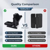3D Printer Door Hinge Kit Replacement for Snapmaker U1 3D Printer 180 270 Degree Aluminum Alloy Door Hinge auksas