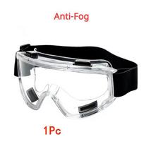 Safety Antifog Protective Goggles Safe Anti-Splash Wind-Proof Work Glasses Industrial Research Lab Cycling Riding Clear Goggles Clear -1Pc