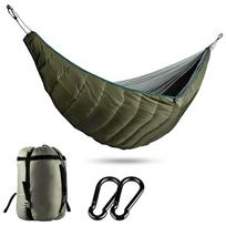 Outdoor Portable Hammock Camping Winter Cold Weather Warm Under Cold-Resistant For Camping HIking Travel Warm Blanket Sleep Bag žalia