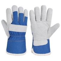 Heavy Duty Winter Work Gloves Cold Storage Snow Shoveling Ice Sculpting Leather Palm Thinsulate-Lined Anti-Slip Windproof One Size 246g white