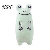 Kitten Chew Toy Stuffed Animal Catnip Toy Soft Plush Cat Cute Bear Duck Frog Enrichment for Indoor Cats Kittens Teething žalia