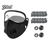 Face Protection Shield Cycling Mask with Filter & Breathing Valve Reusable Carbon Dust Heavy-duty Goggles Lightweight for Outdoor Motorcycle Riding juoda
