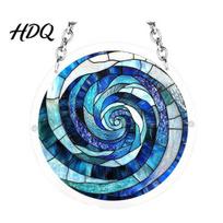 Stained Glass Style Puzzle Acrylic Suncatcher Artistic Window Hanging Ornament 7.48 Inch Sun Round Catcher Decoration Ideal for Gifting And K