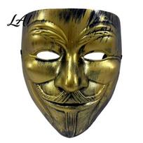 Atmosferiški Helovino Aksesuarai Pilno Veido Kaukė Vyrams Moterims Metalinės Spalvos Kvėpuojanti Vaiduoklių Namo Maskarado Baisus Kostiumo Rekvizitas Cosplay Šaliai auksinė
