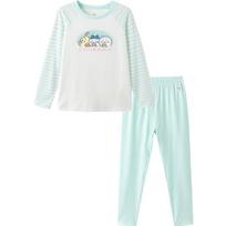 Balabala Girls' Chiikawa Cartoon Long-Sleeve Base Layer Set 165 žalia