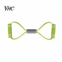 Yoga Resistance Band Figure 8 Fitness with Handle Portable Men Women Arm Stretch Shoulder Strength Training Exercise Elastic Strap Tension Rope žalia