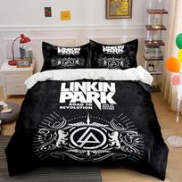 Linkin Park Road Revolution Set Bedding Duvet Cover Set Duvet Cover Pillowcases  (1 * Duvet Cover 2 * Pillowcases, without duvet insert) 135x200cm