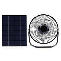7W 6V Solar Panel with 8in USB Exhaust Fan Portable Pet Poultry Fan Ventilator for Home/Office/Outdoor Travel Camping/Pet House