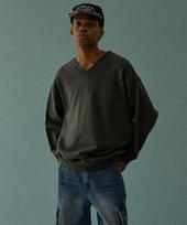 Mc Wood Gun Akarit 3320 V-Neck Oversized Dark Gray Sweatshirt L