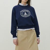 Moment Sailing Crop Sweatshirt_Xmtal3S241156 Color: Navy(56)/00F