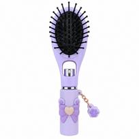 Cat Paw Pendant Refillable Spray Hair Brush Multi-Function 2-In-1 Misting Hair Brush  Household violetinė