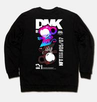 Doldol Dmk_Mtm_99 Graffiti Artist Devil Monkey Dmk Nft Character Long Sleeve Sweatshirt Long Sleeve Light Gray/M