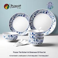 Picasso 'Kitchen' Art 10-Piece Ceramic Dinnerware Set