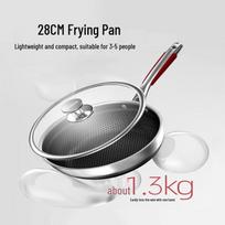 KOBACH 316L Stainless Steel Honeycomb Non-Stick Wok