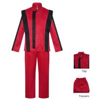 Michael Jackson Cosplay Costume Set For Anime Stage Performance In Red Polyester 130 black