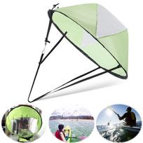 Kayak Downwind Wind Sail,42'' Foldable Paddle Board Rowing Windsurfing w/Clear žalia