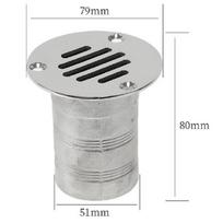 Boat Marine Hardware 50MM Stainless Steel Cockpit Drain Scupper Sewerage Drain 50mm