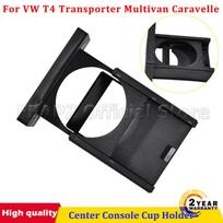 Center Control Ashtray Slot Water Cup Holder 1Pc Black For VW T4 Transporter Multivan Caravelle Part Replacement