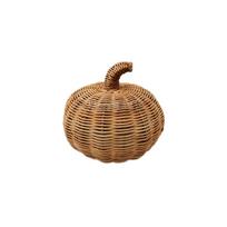 Woven Halloween Pumpkin Decorative Storage for Desktop Table Centerpiece One Size