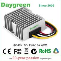 8-40V to 12V or 13.8V 5A 10A DC DC Step-up Down Converter Reducer Regulator Voltage Stabilizer Daygreen CE RoHS 8-40V TO 13.8V 5A