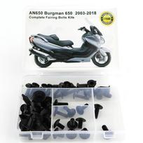 Fit For Suzuki AN650 Burgman 650 2003-2018 Motorcycle Complete Cowling Full Fairing Bolts Kit Clips Speed Nuts Fastener juoda