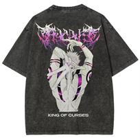 Anime Jujutsu Kaisen Ryomen Sukuna Printed Tshirt Mens and Womens Washed Tshirt High Quality Vintage Cotton Tshirt YK Tops S įvairiaspalvis