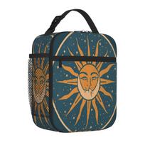 Bestselling Sun And Moon Vintage Mens Style Bento Bag Office Outdoor Lunch Cooler Tote One Size