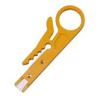Mini Crimper Pliers Crimping Tool Wire Cutter Tools for CAT-5 CAT-6 Data Cable geltona