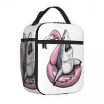 Bestselling Pool Shark - Ahhh Time To Relax Handheld School Lunch Bag Classroom Meal Commuter Lunch Bag One Size