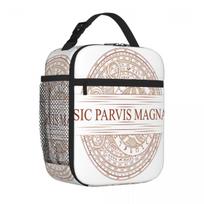 Bestselling Sic Parvis Magna - Uncharted Military Style Outdoor Lunch Bag Hiking Snack Canvas Lunch Bag One Size