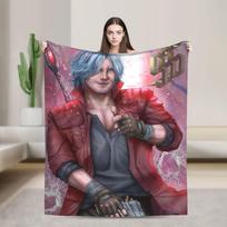 Dante Devil May Cry Blanket Velvet All Season Multi-function Warm Throw Blankets for Home Car Rug Piece Size: 75*100cm, Weight: 230 GSM