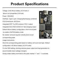 2-6S PD45W Lithium Battery Charger Module  Fast Charging Buck Converter QC3.0 Output Type-C Interface A