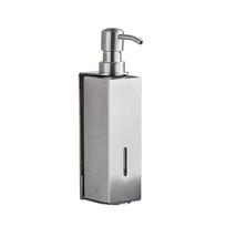 240ml Customize Metal Liquid Soap Dispenser 3-in-1 Wall Mount Square Shower Shampoo Dispenser With Visible Window