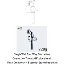 Commercial Brass Dual-Flush Eco-Friendly Water Saving Urinal Toilet Valve Single Wall Mounted Self-Closing Tap for Hotel School