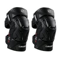Motorcycle Knee Pads Riders - Impact Resistant Reflective Quick-Release Buckle Foam Padding 8 Colors K01-3 Shadow Black